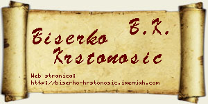Biserko Krstonošić vizit kartica